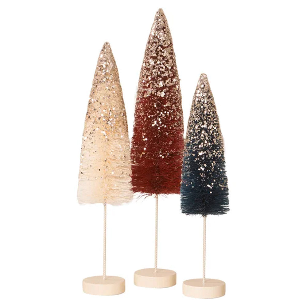 Patriotic Firework Bottle Brush Trees by Bethany Lowe, Set of 3