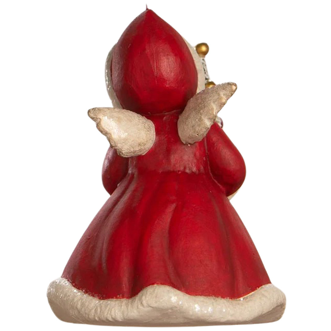 Bethany Lowe Angel Holding Tree Ornament back white