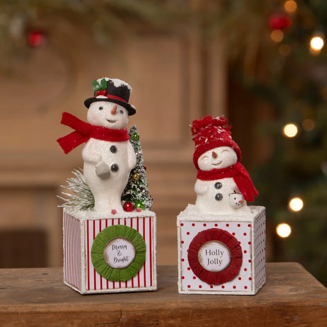 Michelle Allen for Bethany Lowe Merry and Bright Snowman set lifestyle