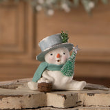 Michelle Allen for Bethany Lowe Snowflake Top Hat Snowman front lifestyle