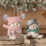 Michelle Allen for Bethany Lowe Snowflake Top Hat Snowman set lifestyle