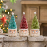 Bottle Brush Santa Blue by Bethany Lowe  set