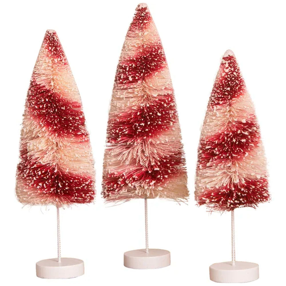 Candy Cane Bottle Brush Trees by Bethany Lowe