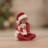 Delaney's Christmas Puppy Surprise Figurine by Bethany Lowe front style