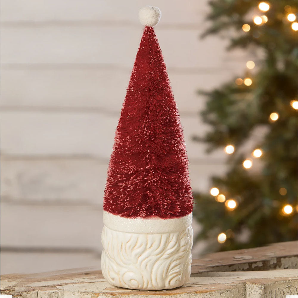 Bottle Brush Santa Red by Bethany Lowe back style