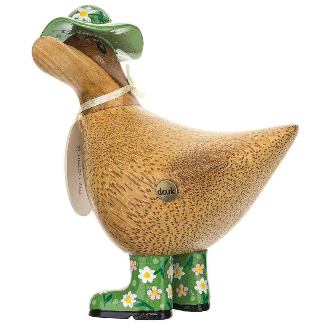 DCUK Floral Hat and Boots Ducky green back