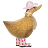 DCUK Floral Hat and Boots Ducky pink back