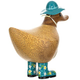 DCUK Floral Hat and Boots Ducky teal back