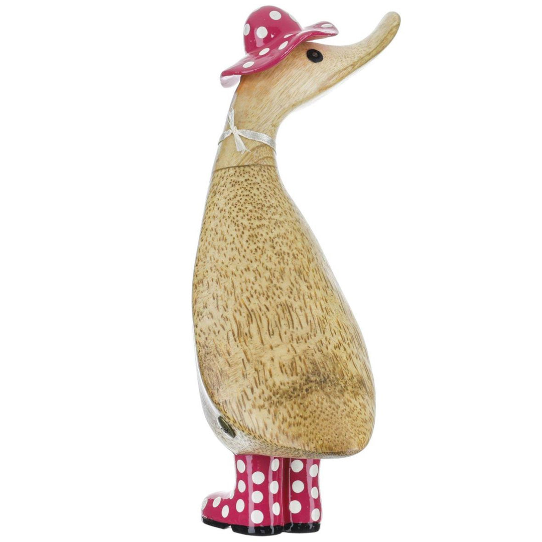 DCUK Spot Hat and Boots Duckling pink back