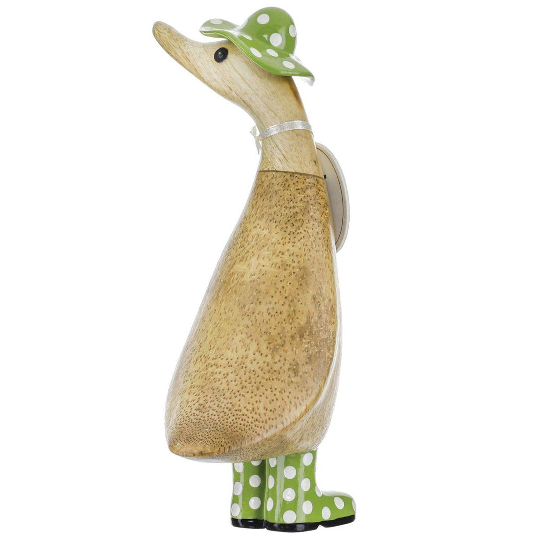 DCUK Spot Hat and Boots Duckling green back