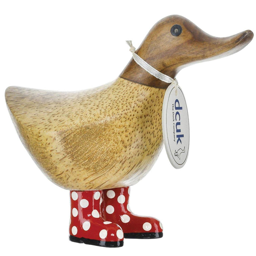 DCUK Spotty Boots Duckys red