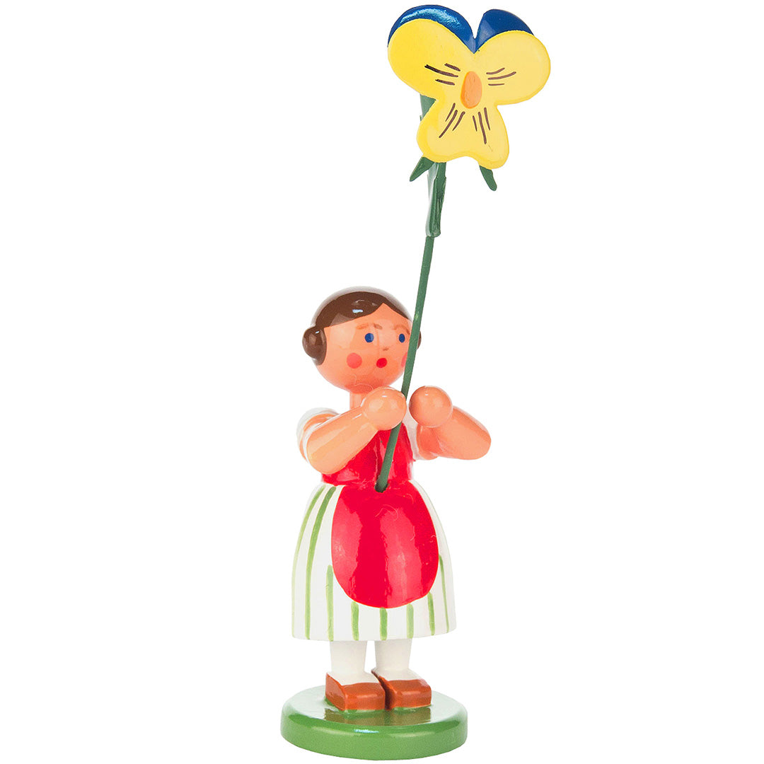 Dregeno Easter Figurine - Pansy Flower Girl