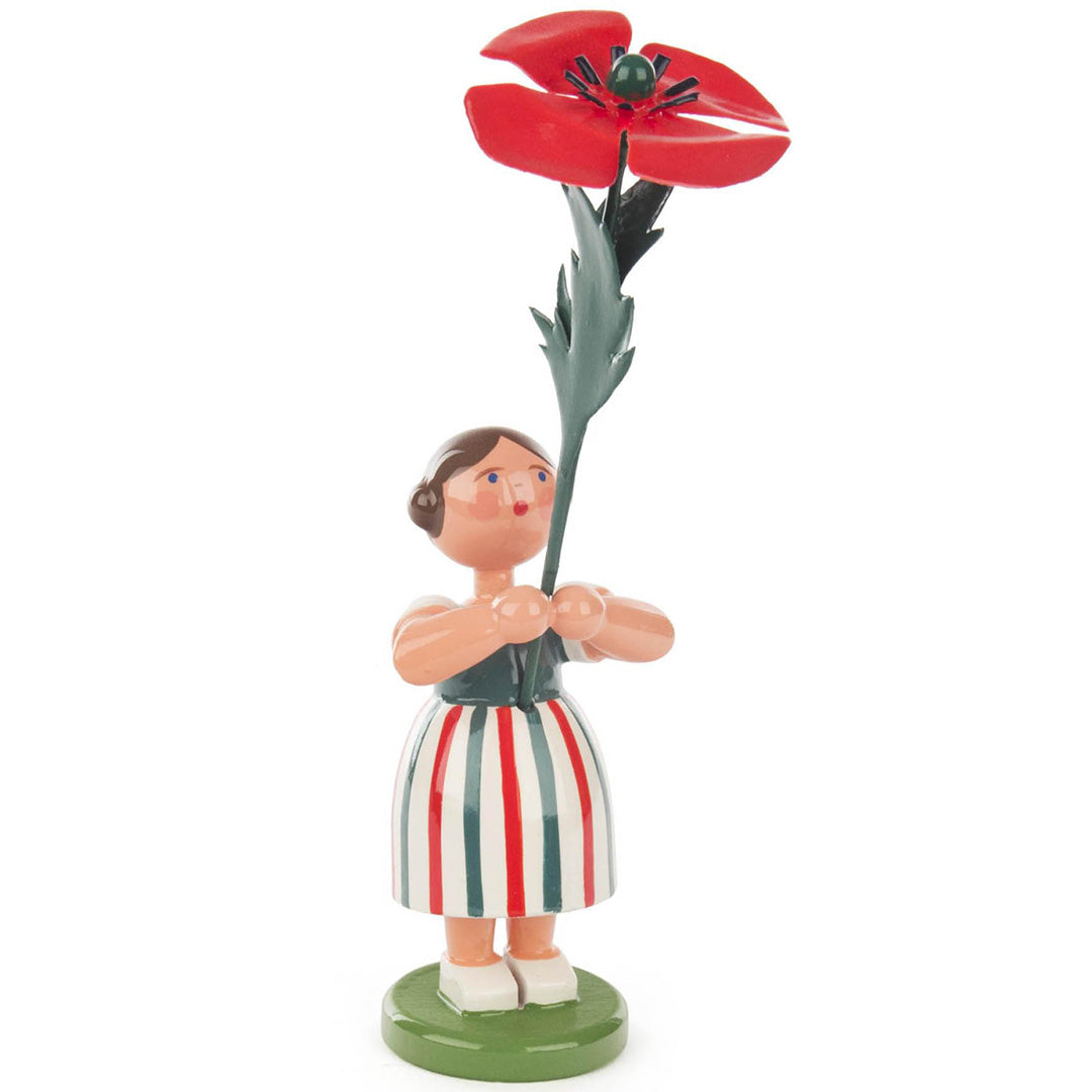 Dregeno Easter Figurine - Poppy Flower Girl