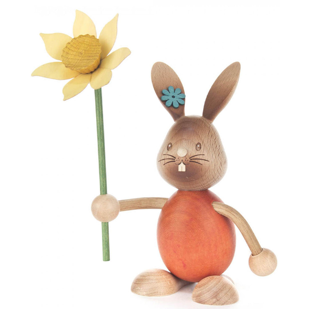 Dregeno Easter Figure - Rabbit With Daffodil