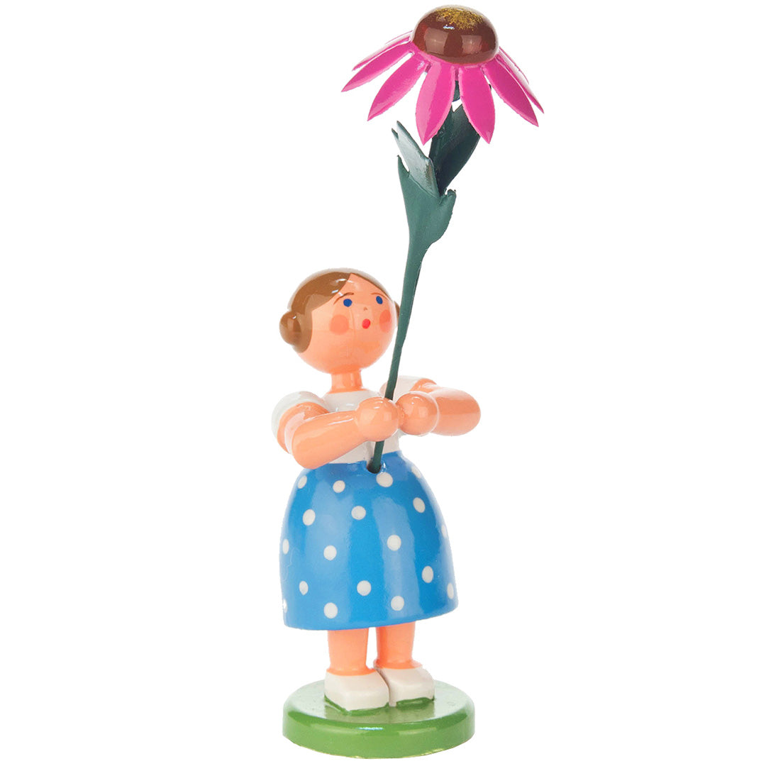 Dregeno Easter Figurine - Red Coneflower Girl