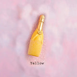 Glitterville Champagne Christmas Ornament Yellow