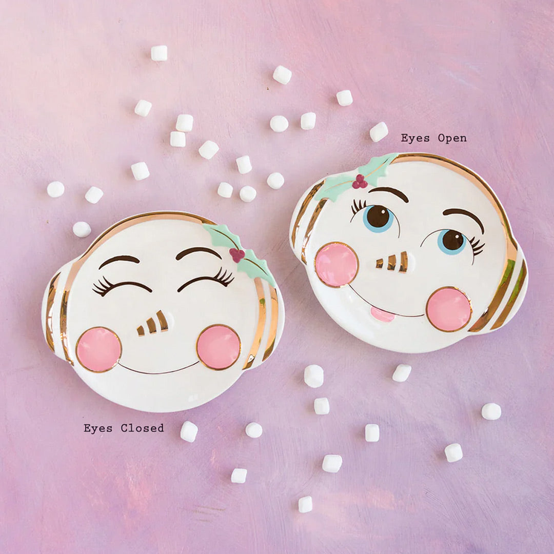 Holly Jolly Cookie Plate by Glitterville Eyes Open