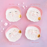 Papa Noel Pink Cookie Plate by Glitterville Eyes Closed