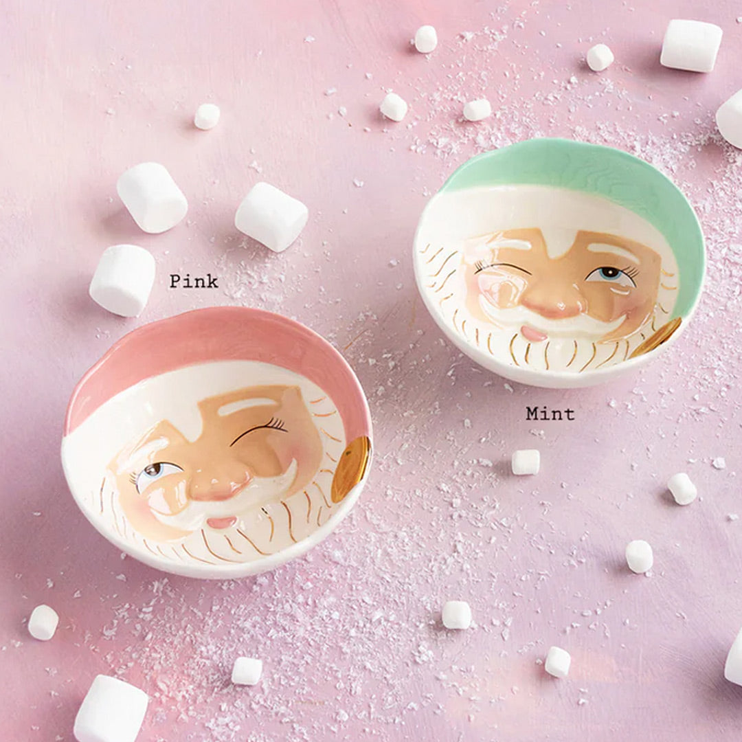 Glitterville Papa Noel on sale Plate Mint Color