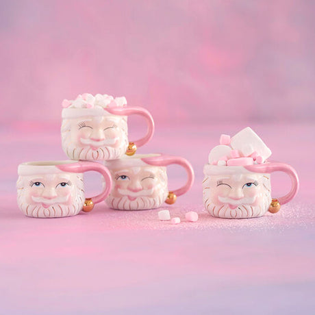 Papa Noel Pink Mugs