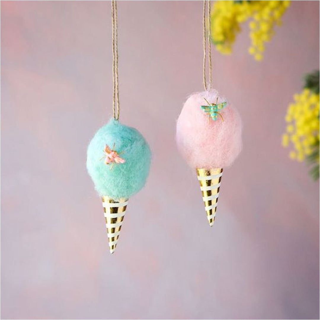 Glitterville Cotton Candy Ornament