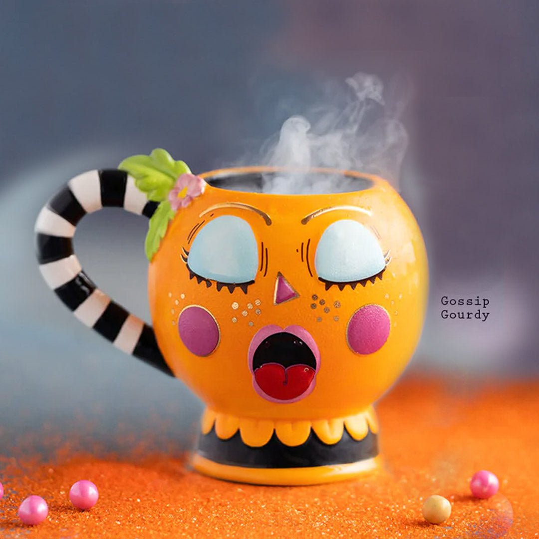 Pumpkin Mugs by Glitterville Gossip Gourdy