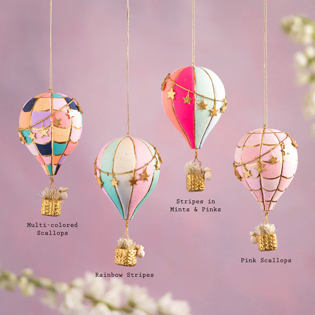 Hot Air Balloon Ornament 5.25"