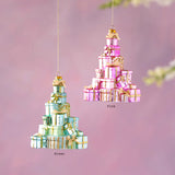 Glitterville Pile of Packages Ornament Pink