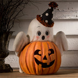 Bethany Lowe Boo Ghost Jack-O-Lantern front life style