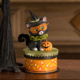 Bethany Lowe Halloween Kitty Binks on Box front life style