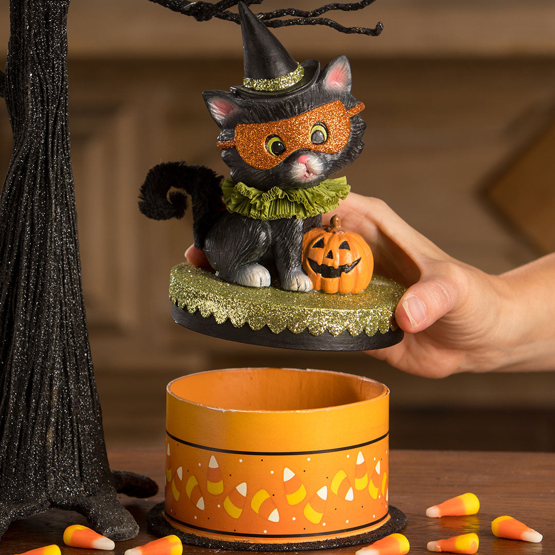 Bethany Lowe Halloween Kitty Binks on Box opened