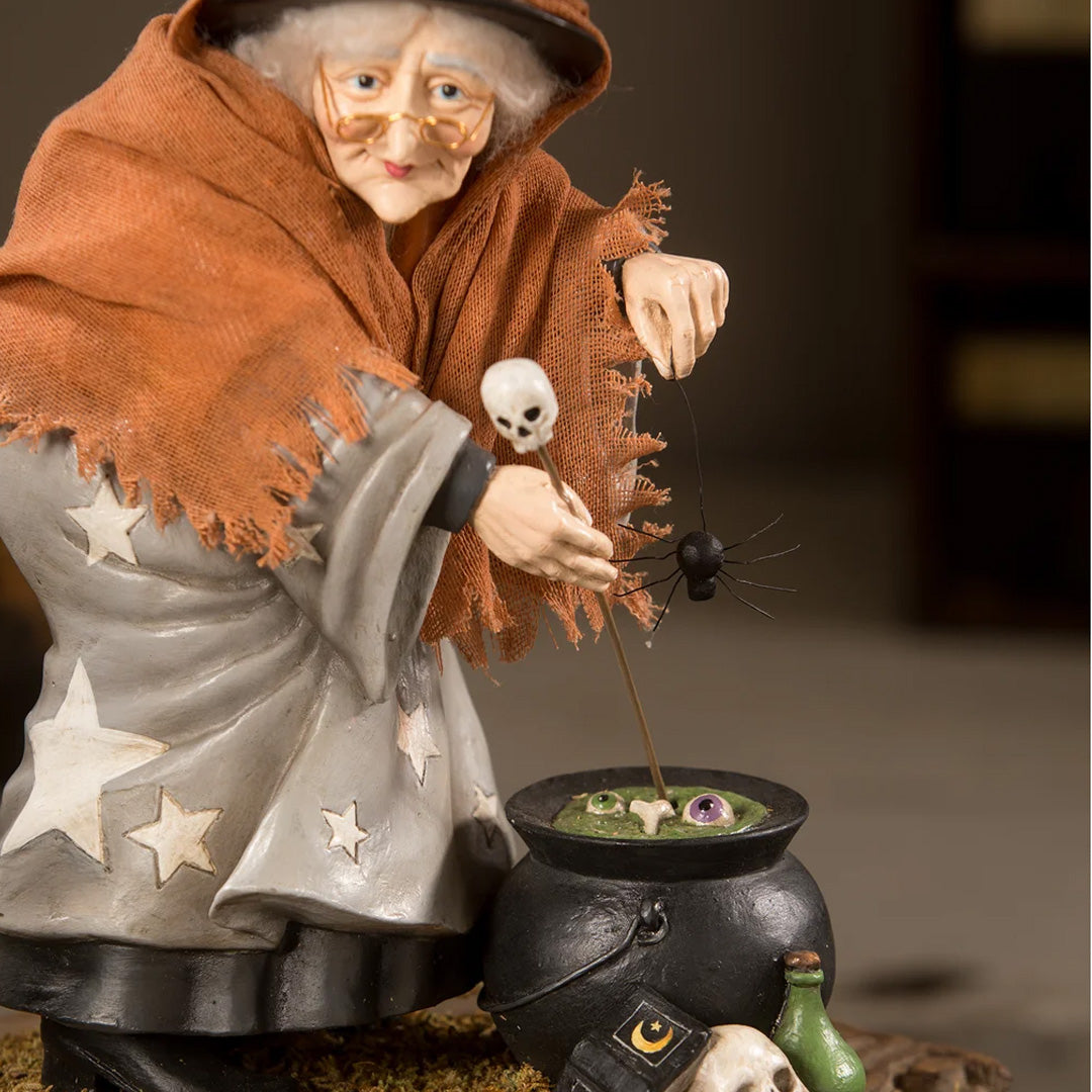 Star Luna Witch Halloween Figurine close up