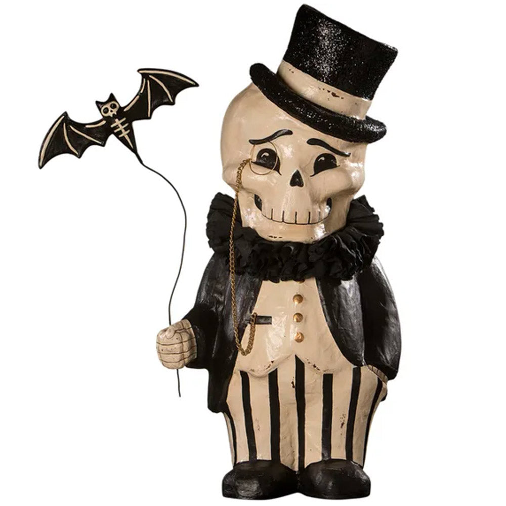 Dapper Desmond Skelly Large Paper Mache Halloween Figure Bethany Lowe front