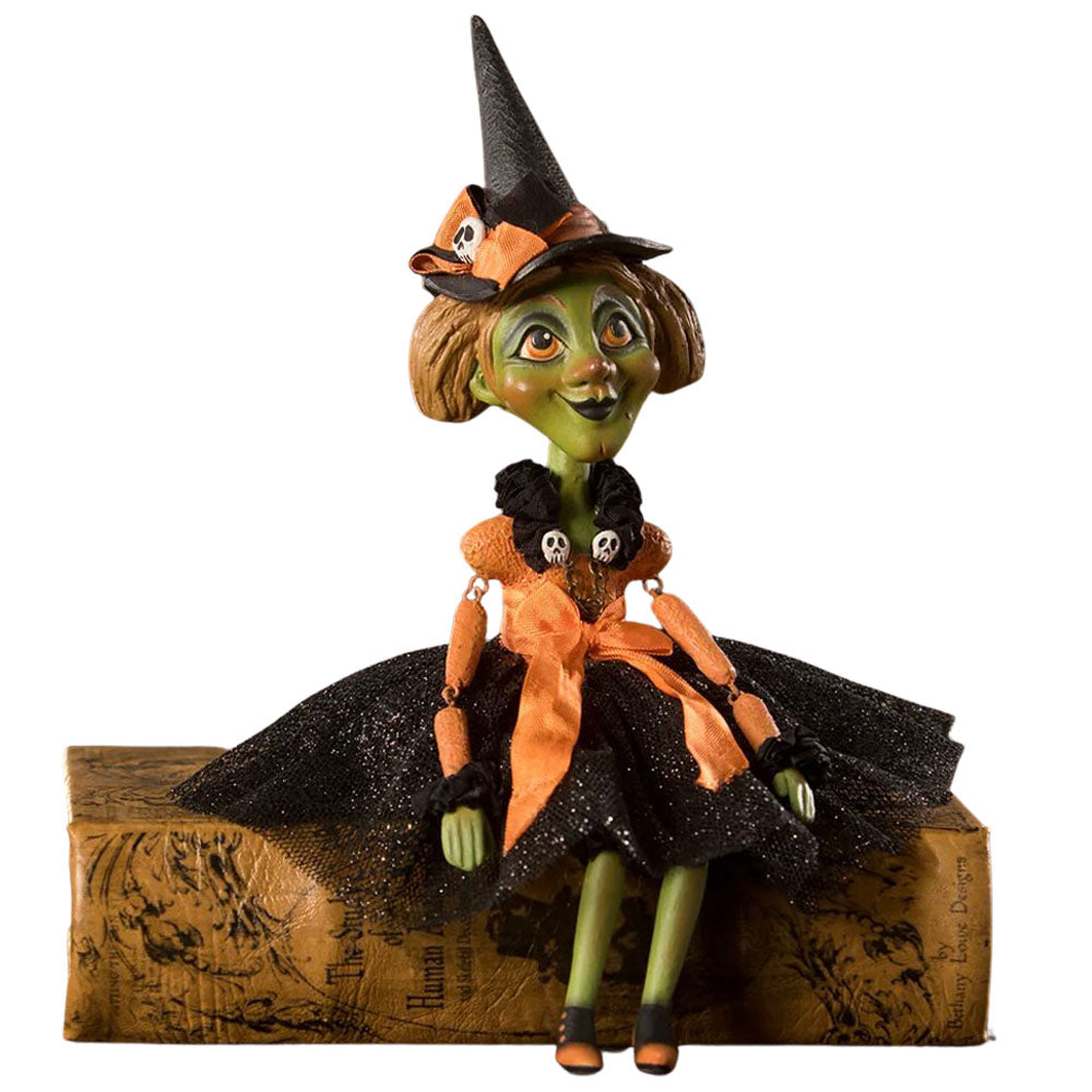 Penelope Witch Doll Halloween Figurine by LeeAnn Kress side