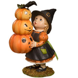 Pumpkin Patch Pippa Halloween Figurine by Bethany Lowe side