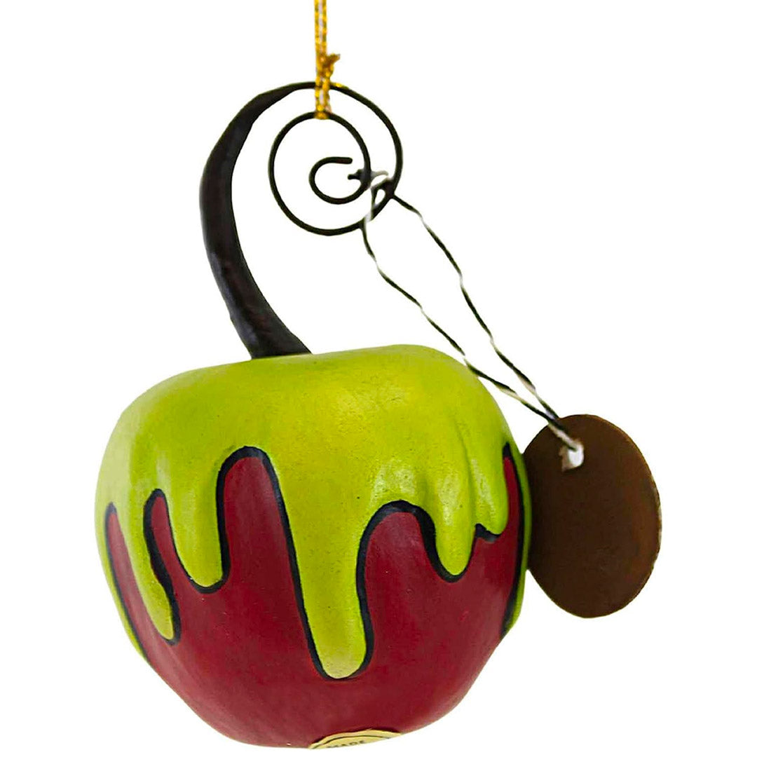 Red Apple With Green Poison Ornament Mini back