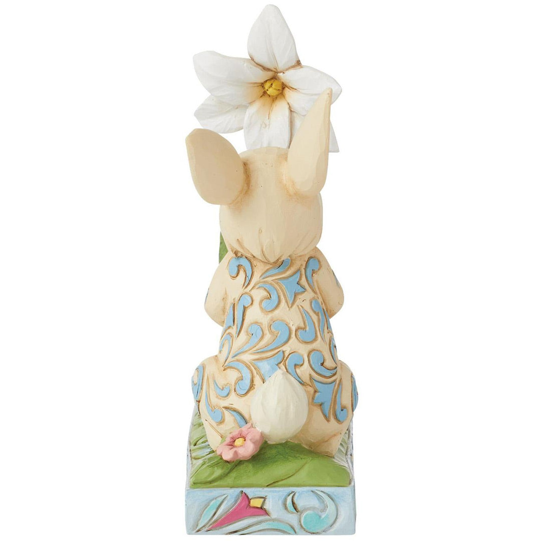 Jim Shore Bunny and Easter Lily Figurine back