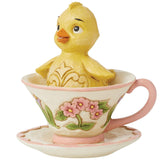 Jim Shore Chick in Teacup Mini Figurine side