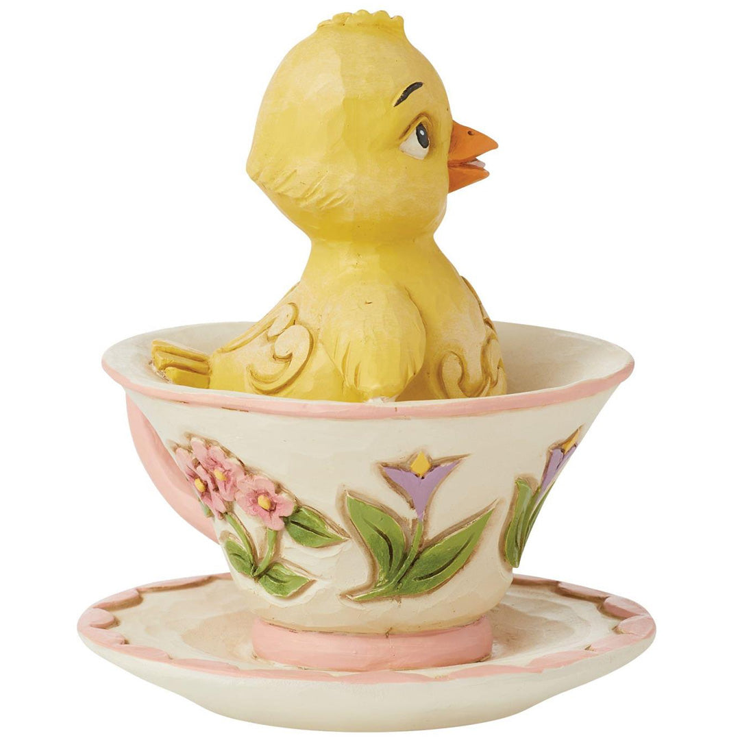 Jim Shore Chick in Teacup Mini Figurine right side