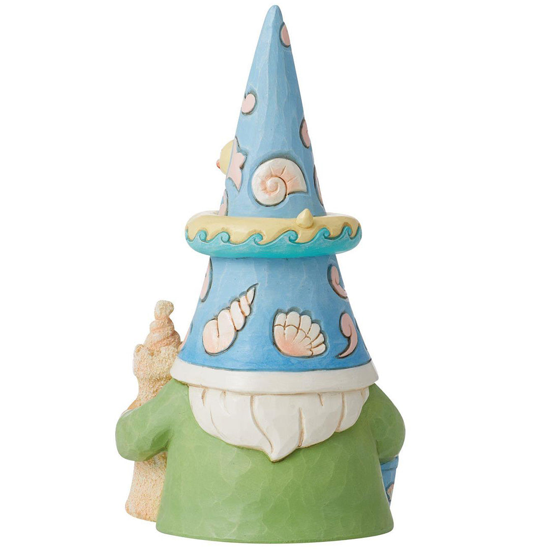 Jim Shore Coastal Gnome and Sandcastle back