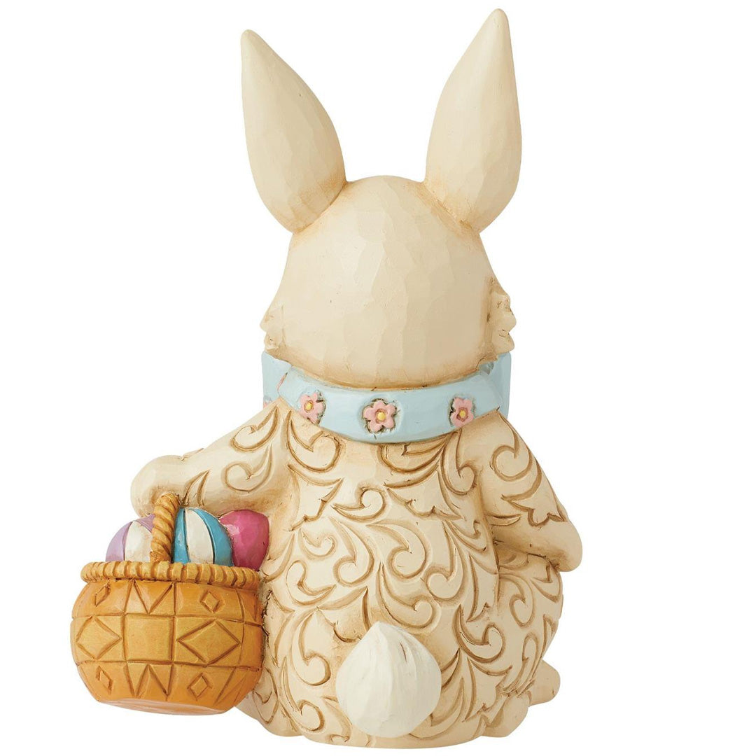Jim Shore Easter Bunny with Bow Pint Figurine back