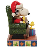 Jim Shore Hallmark Santa Snoopy with Woodstock side