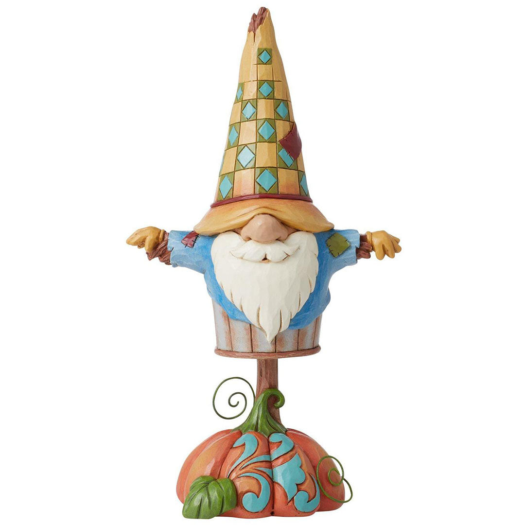 Jim Shore Harvest Scarecrow Gnome 8.25" front