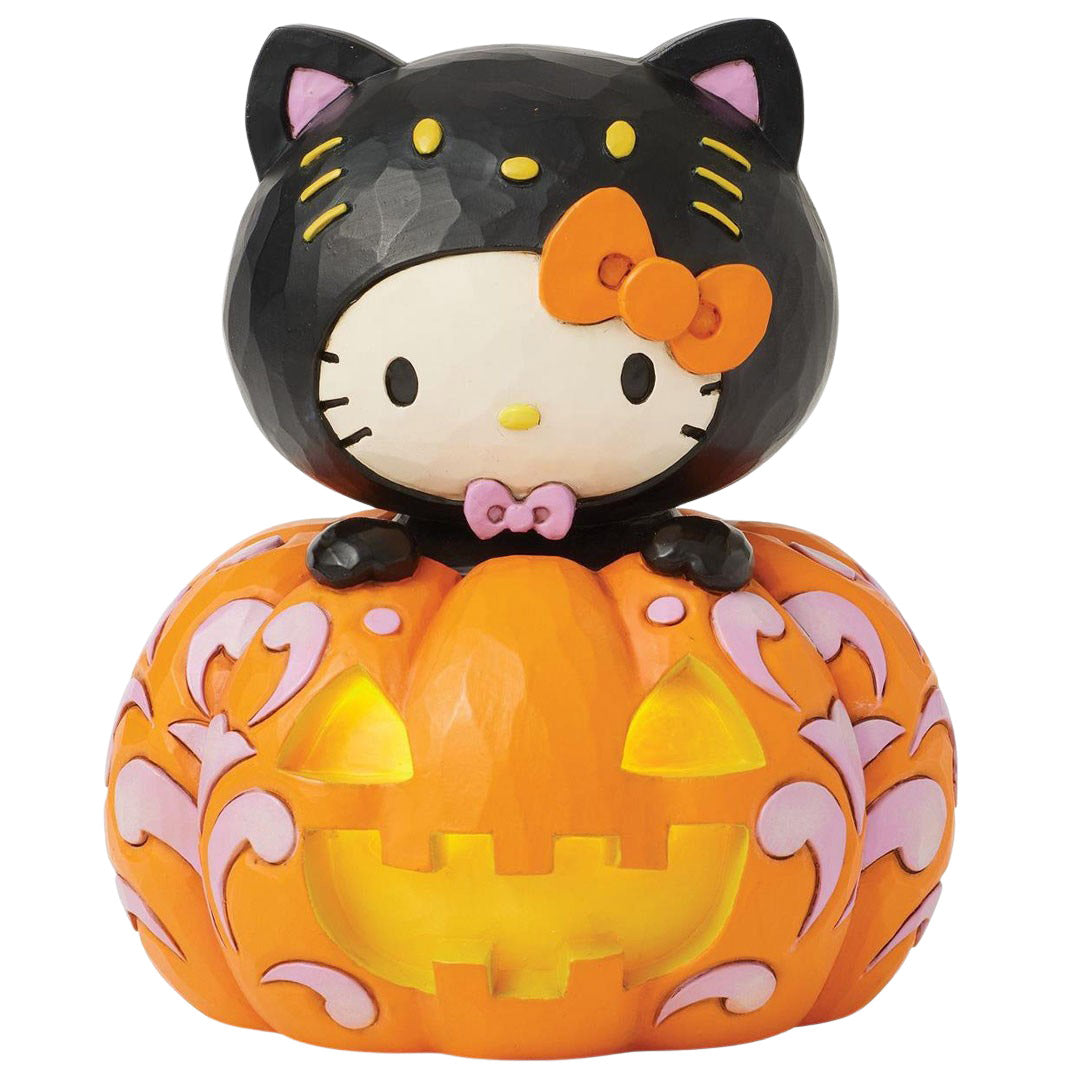 Jim Shore Hello Kitty Black Cat Pumpkin front