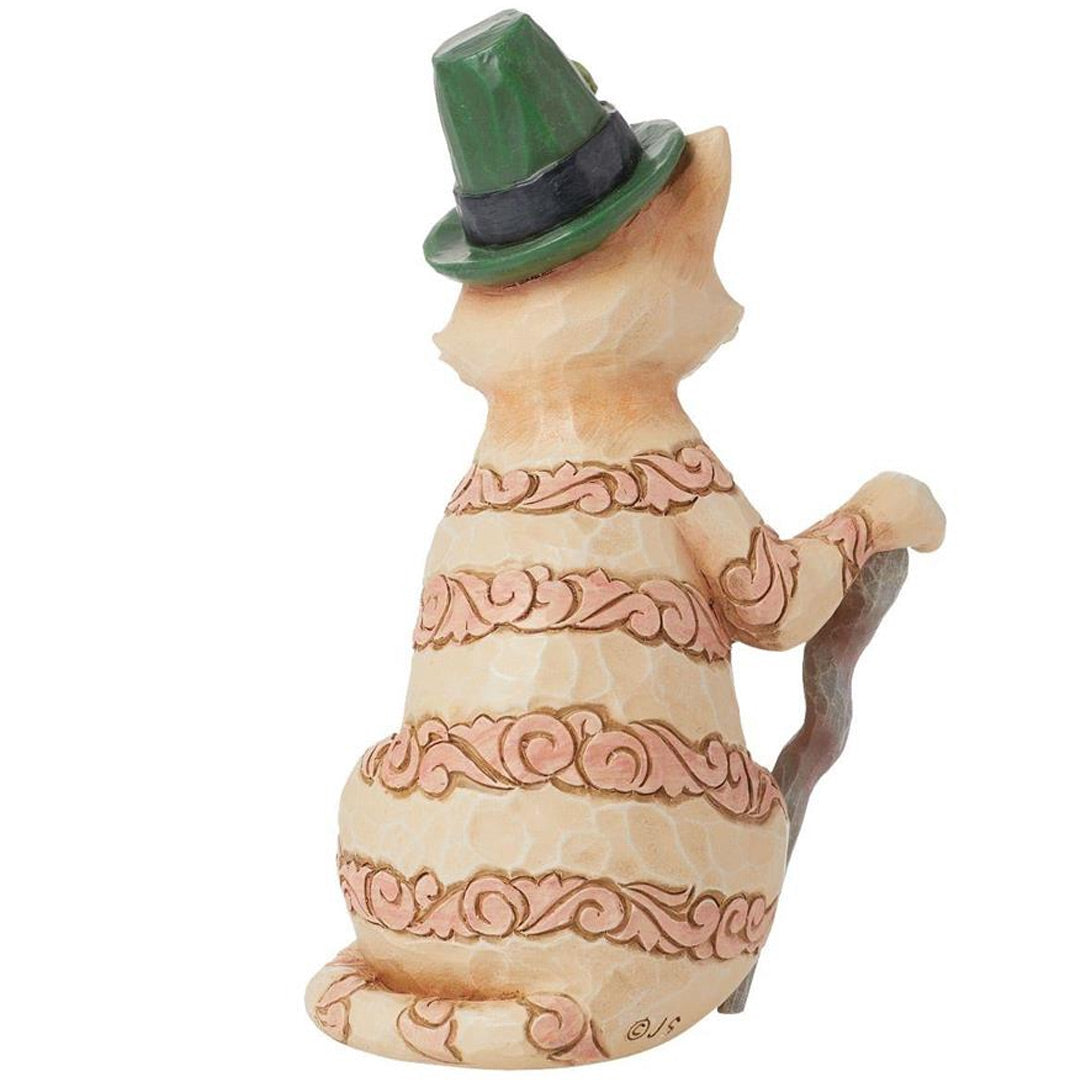 Jim Shore Irish Tabby Cat Figurine back