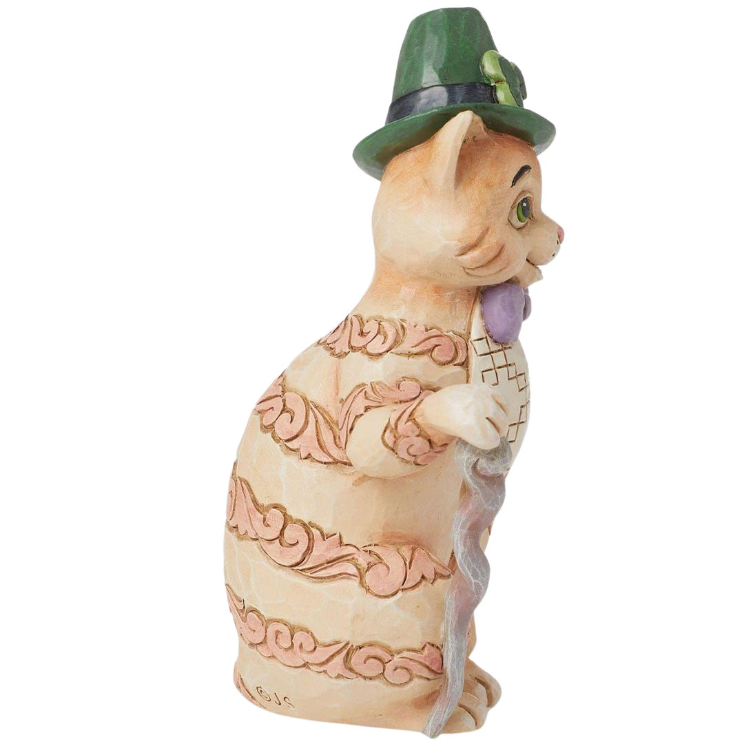 Jim Shore Irish Tabby Cat Figurine right side