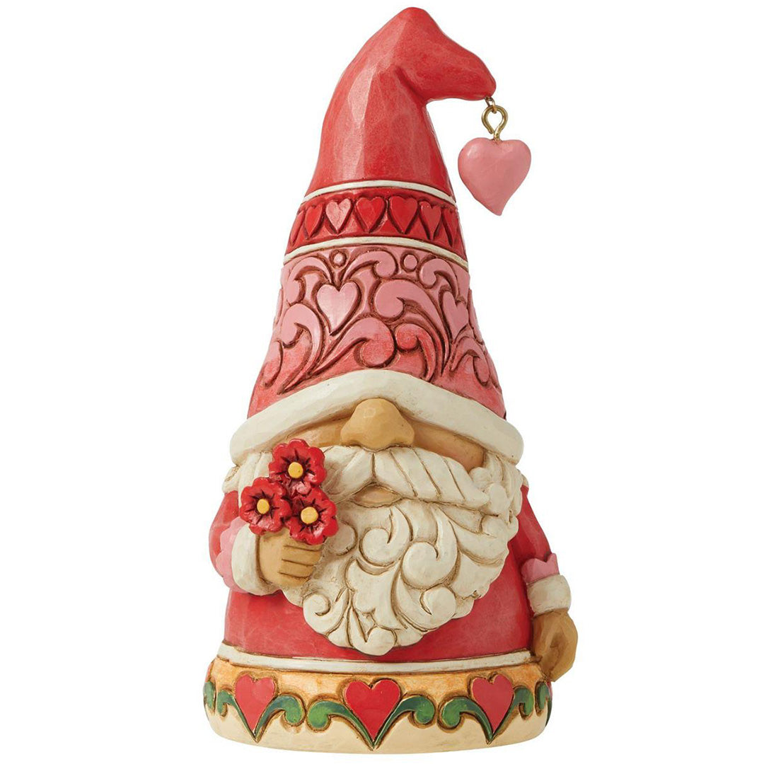 Jim Shore Love Gnome with Red Hearts Hat front