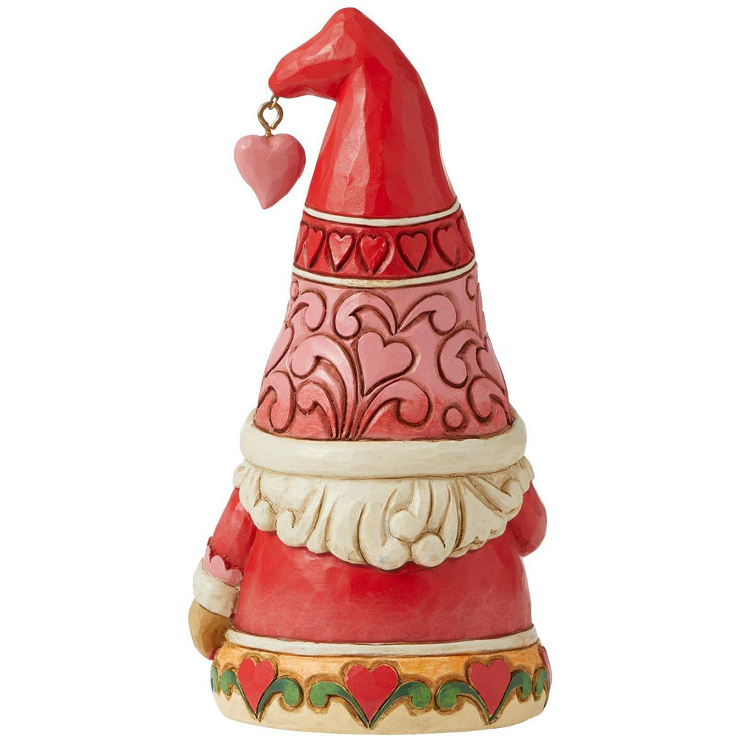 Jim Shore Love Gnome with Red Hearts Hat back