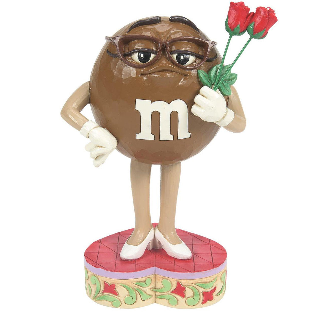 Jim Shore MMS Brown Character Holding Flower front