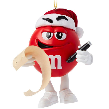 Studio Brands MMS Red Character with List Hanging Ornament front